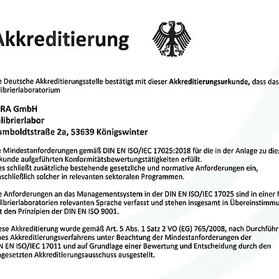 Zera Dakks Akkreditierung Labor Akkreditiert Accreditation Laboratory