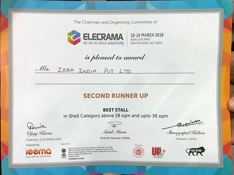 Zera Elecrama Award 2018 India Messtechnik Measurement Technology Prize